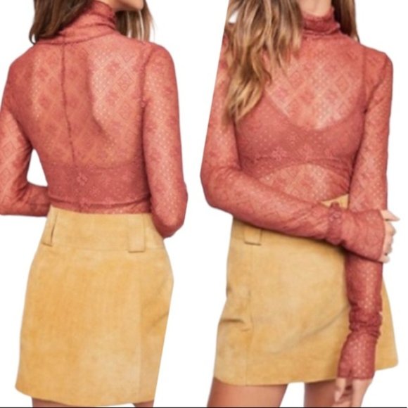 Free People Sweet Memories Turtleneck Top Small - Picture 7 of 7